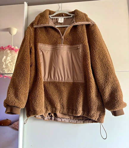 Damen teddyfleece anorak - teddyfleece,