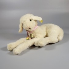 Steiff: nur 1966/67 * Lamm Lamby * seitlich liegend * komplett * mint * 25 cm *