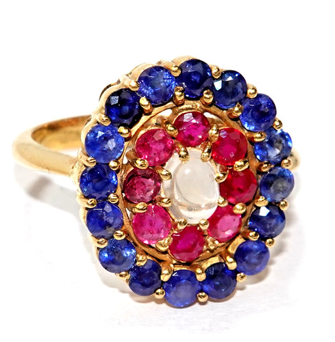 Ring gold saphir rubin 0ct - saphir, 2.0ct