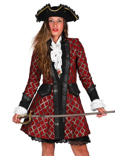 Damen piratenmantel mit - damen,