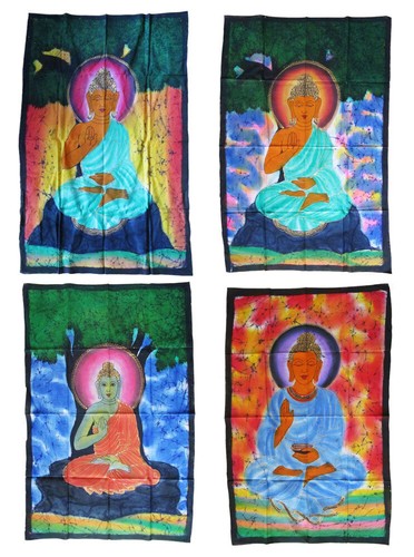 Buddha batiktuch wandbehang - buddha,