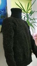 Schafswolle  Sweater,   Grobstrick  kein Mohair, kratzig  M - L Handgestrickt 
