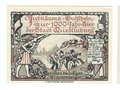 Notgeld quedlinburg - quedlinburg,