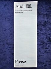 AUDI 100, Typ 44, Preisliste vom 7.1984  Audi 100 , CC, CS, CD, Quattro, Turbo