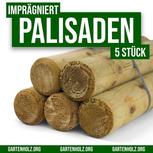 Stück palisaden holz - 5, beet