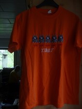 Tibet T-Shirt orange mit Yaks