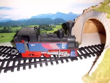 Dampflok blau-schwarz Spur 1/G von Dickie - New Ray - New Bright