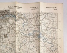 Deutsche Heereskarte "Treviso" Italien, Maße: 48 x 45 cm, datiert 1944, gebrauch