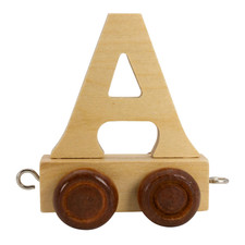 Holz Buchstabenzug Lok Waggon A-Z Wunschname Personalisierter Zug