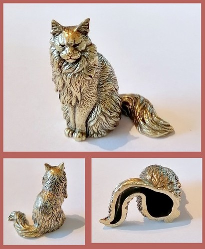 Messing figur maine coon - figur,
