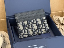 Dior Kartenetui – Canvas Jacquard Leder