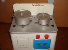 altes DDR Kinder Ofen Blechofen Puppenherd mit Töpfe