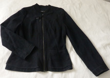 MARC CAIN Damen Strickjacke, schwarz, Reißverschluss, Gr. N4/40, 100% Schurwolle