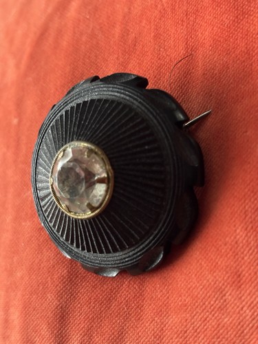 Antike jett brosche england - jett,