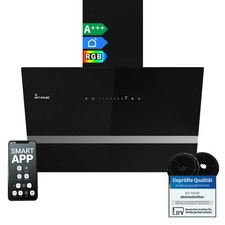 Dunstabzugshaube 60cm Umluft Abluft Kopffrei Wandhaube Schräghaube schwarz WLAN