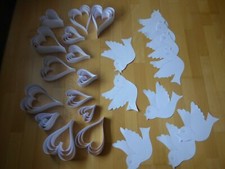 Hochzeit Geburtstag Feier DEKO Herzen Tauben Tisch Hänge DEKO