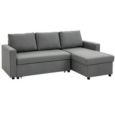 Ecksofa mit Schlaffunktion Stauraum Eckcouch mit Chaiselongue Schlafsofa L-Form
