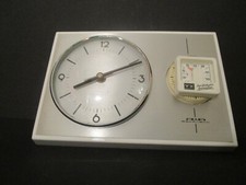 50er Jahre WANDUHR AWA Eskaleco Küchenuhr Quartz-Uhrwerk