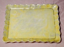 Porzellanplatte von Victoria China Czechoslovakia hellgrün iirisierend 40er Jahr