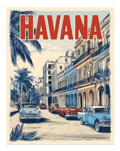 Vintage havanna straßenszene - vintage,