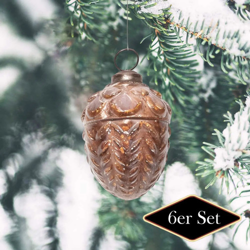 Weihnachtskugel zapfen glas - weihnachtskugel,