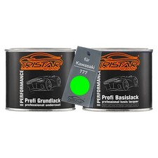 Motorradlack Set Dose spritzfertig für Kawasaki 777 Verde Grund Basislack 1,0L
