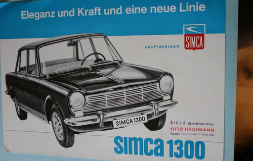 Rarität simca prospektblatt - simca,
