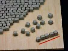 Diorama Zubehör, 700 Keramik Pflastersteine klein, granit grau 1:35