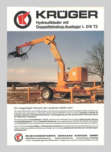 Krüger hydrauliklader 216 - hydrauliklader , l