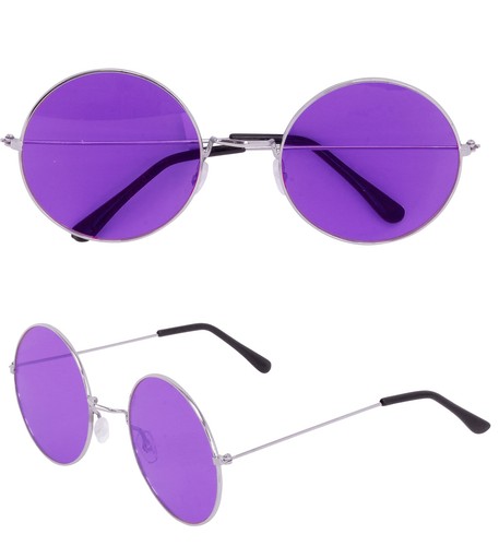 Brille hippie mit violetten - brille,