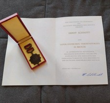 Auszeichnung DDR: Vaterländischer Verdienstorden Urkunde 1969 SED-Funktionär VVO