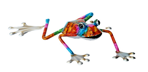 Wanddeko frosch metall gecko - wanddeko,