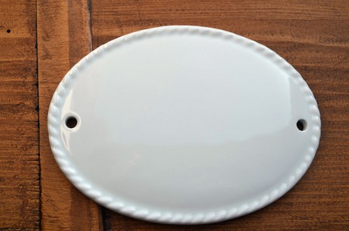 Ovales schild 12cm kordelrand - schild,