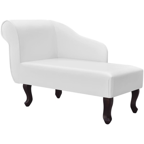 Chaiselongue weiß kunstleder - weiß,