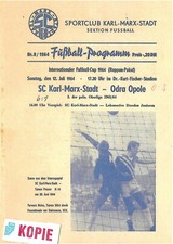 IFC 1964 Kopie/Reprint FC Karl-Marx Stadt - Odra Opole