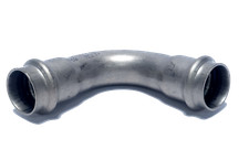 NiroSan Pressfitting Bogen 90 Grad Edelstahl Fitting i/i 2 Muffen 15 18 22 28 35