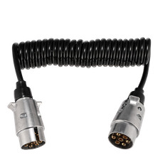 Spiralkabel 7 Polig Verbindungskabel Autoanhänger Wohnwagen Kupplung 3M 12V NUE