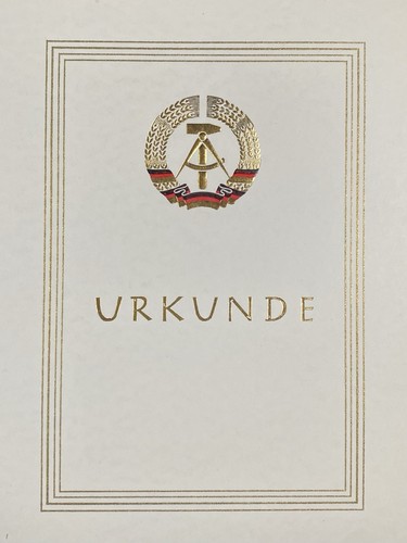 Ddr urkunde blanko drr - ddr,