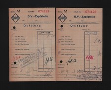 SONNEBERG, 2 x Quittung 1936