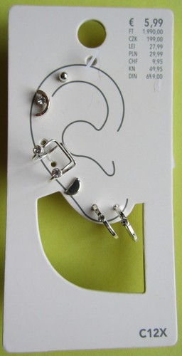 Damen earcuff 6er - earcuff,