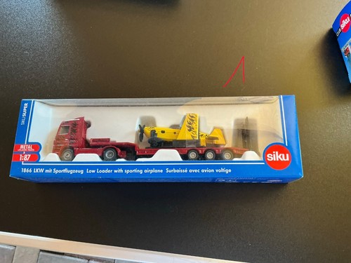 Siku lkw mit sportflugzeug - mit,