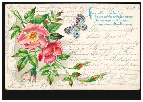 Blumen rosenzweig mit - blumen-ak,