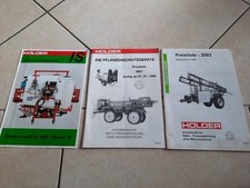 Holder Dreipunkt Anbaugeräte IS Prospekt Pflanzenschutz Preisliste 1999 2002 Set
