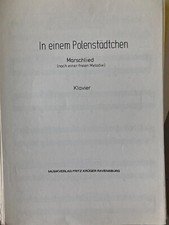 In einem Polenstädtchen Marsch Fritz Krüger Klavier Einzel Akkordeon Noten