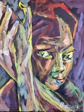 Ölbild Abstrakt Modern Art Alexander Diener Kunst Unikat Wandbild Frau Bunt 