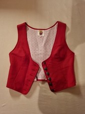 Hansi München   Trachtenweste Weste Trachten rot - Gr. 38