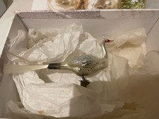 Christbaumschmuck antik Schwan Mit Krone 