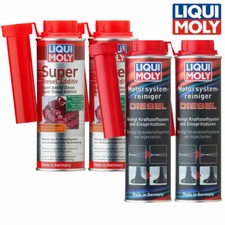 LIQUI MOLY 5120 + 5128 2x Super Diesel-Additiv & 2x Motor-Systemreiniger Diesel