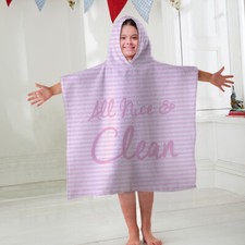 Kinder Kapuzen Handtuch Poncho Schön & Sauber Rosa Design Bademantel Schwimmen