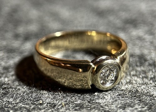 585 gold ring mit brilliant - ring,